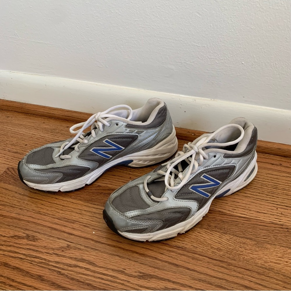 Blue and Silver New Balance Sneakers
